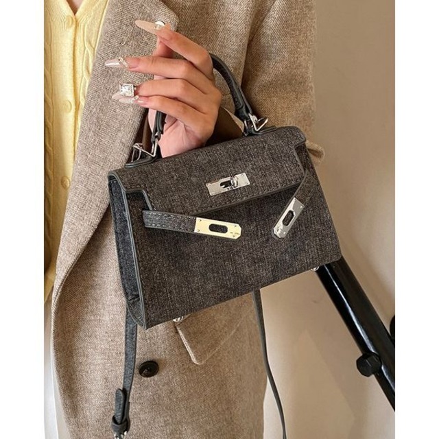 デニム スクエア ハンドバッグ 231612