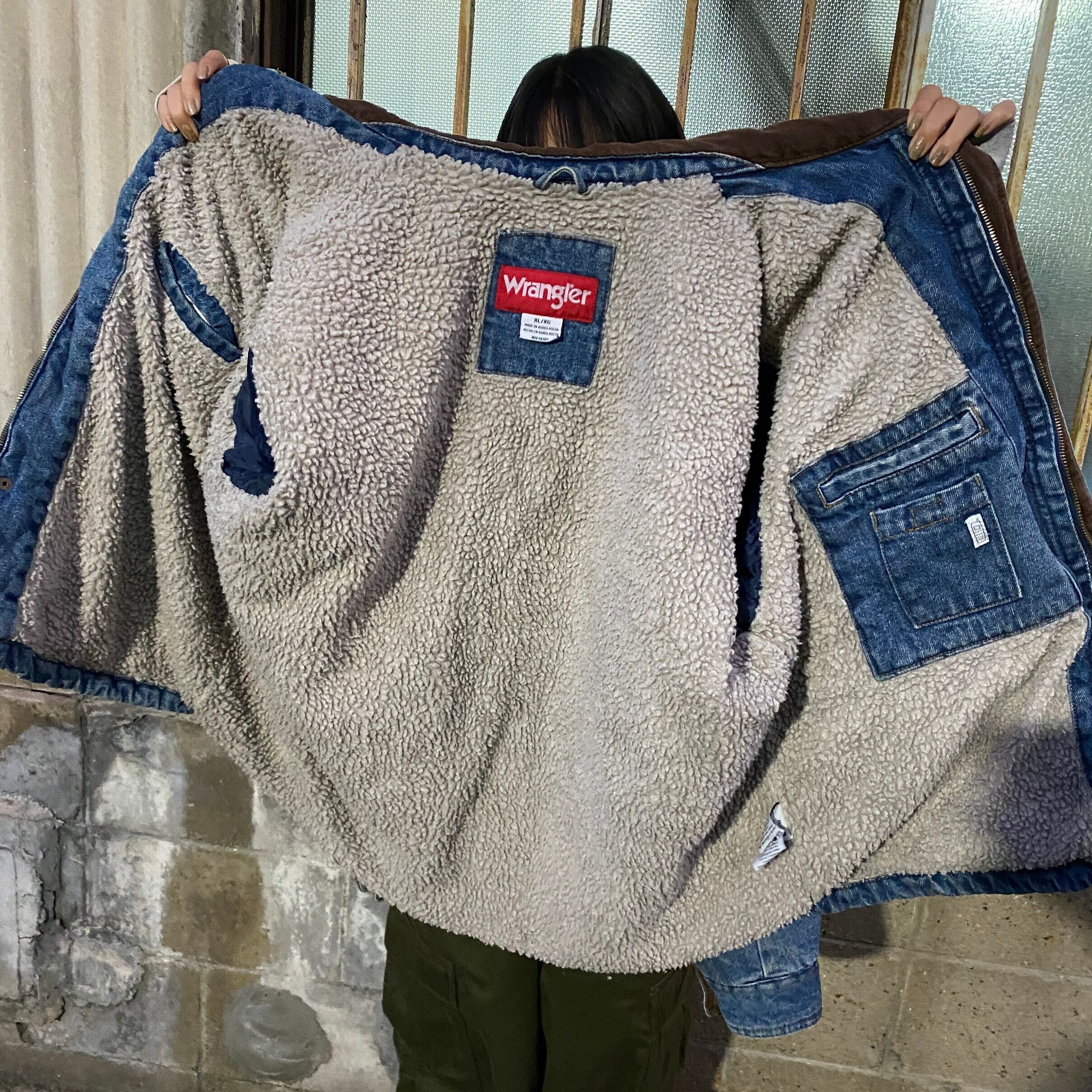 Wrangler ラングラー デニムボアジャケット メンズXL 古着