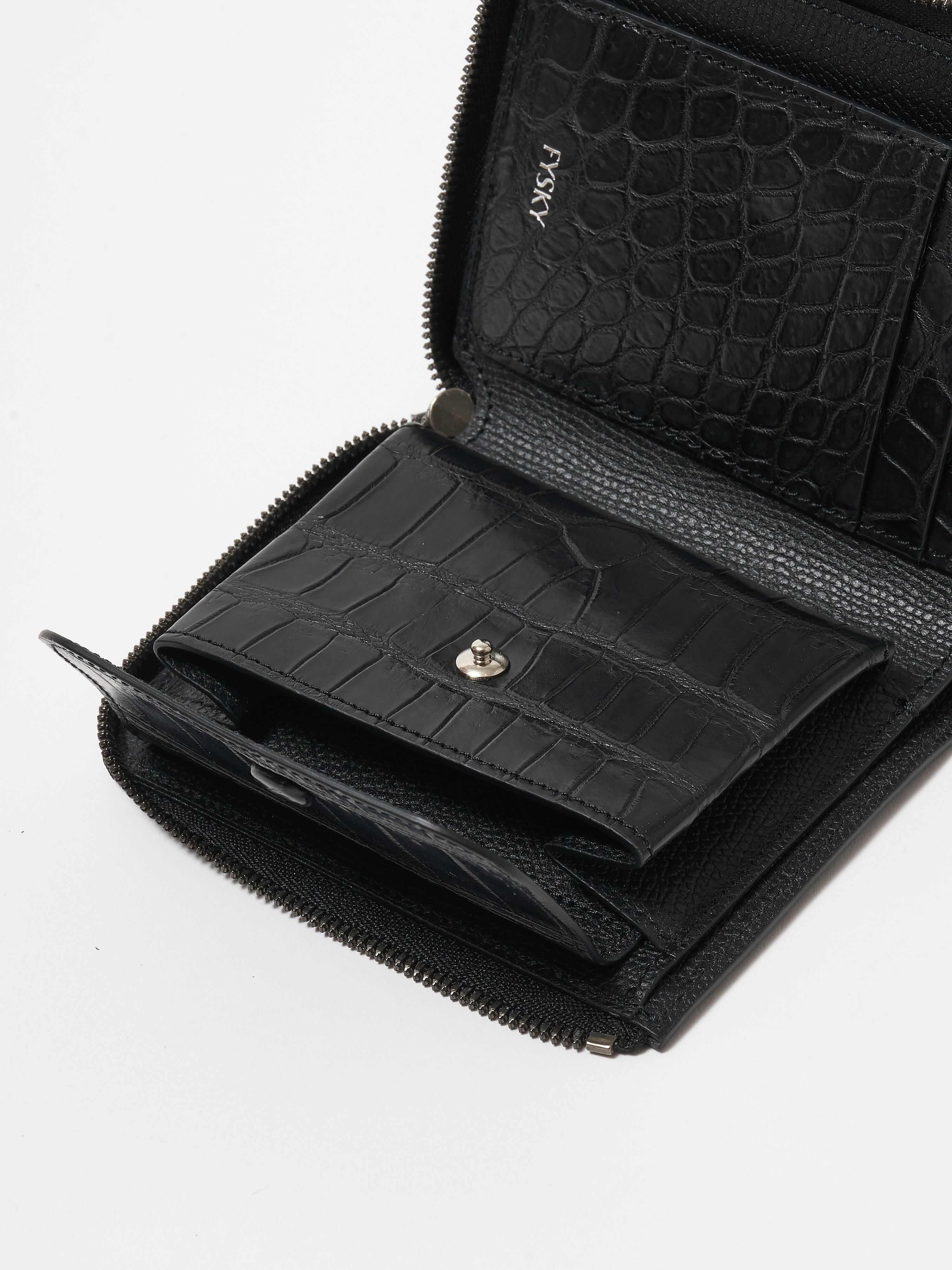 Short Wallet｜Porosus (Black x Black) | FYSKY