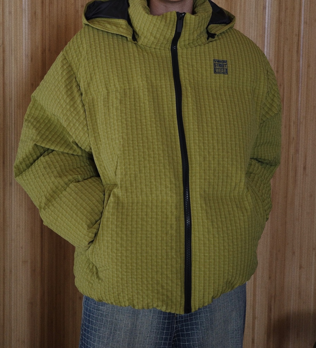 2color 2WAYパファーフーディージャケット ●再販なし