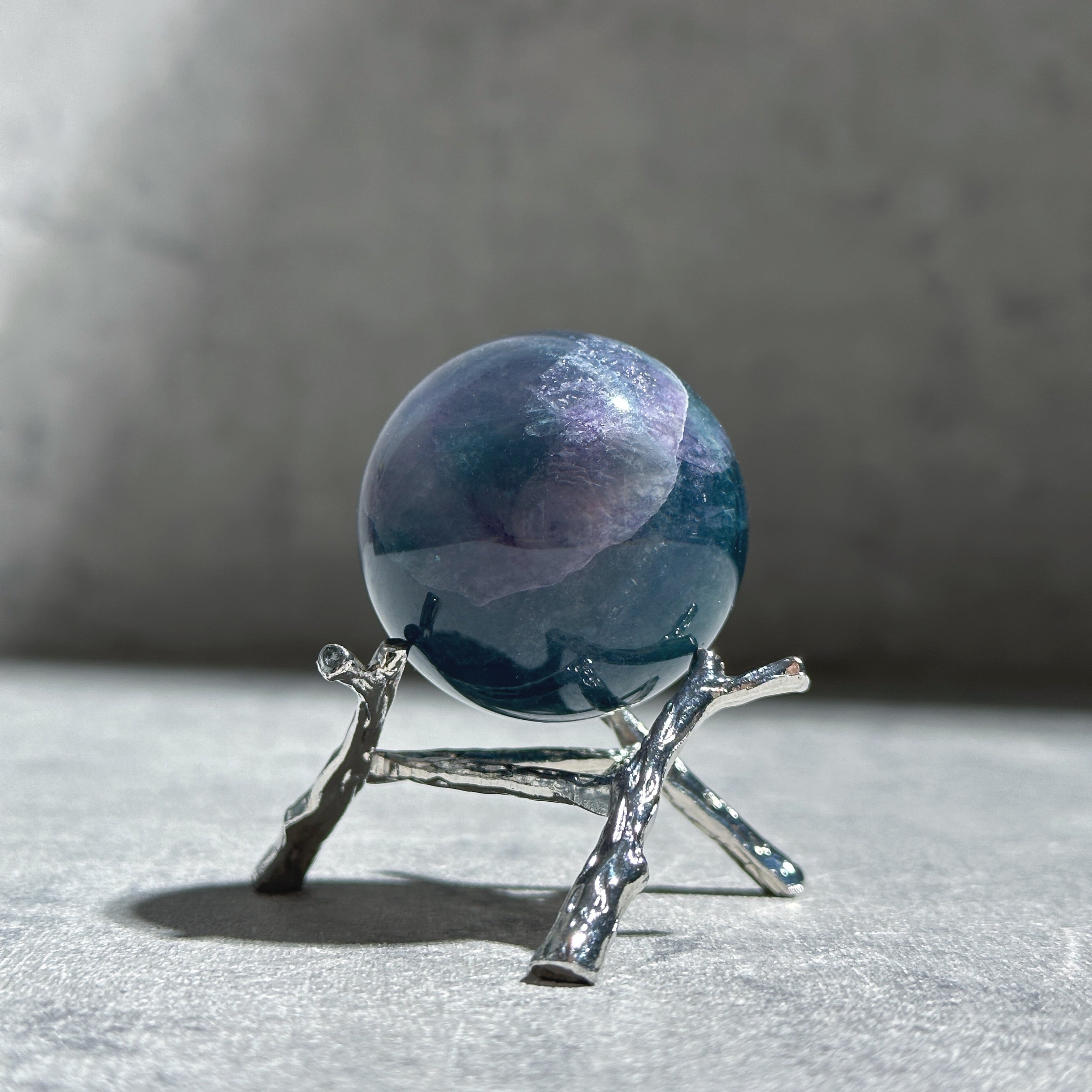 レインボーフローライト スフィア（丸玉）13◇Bicolor Fluorite Sphere