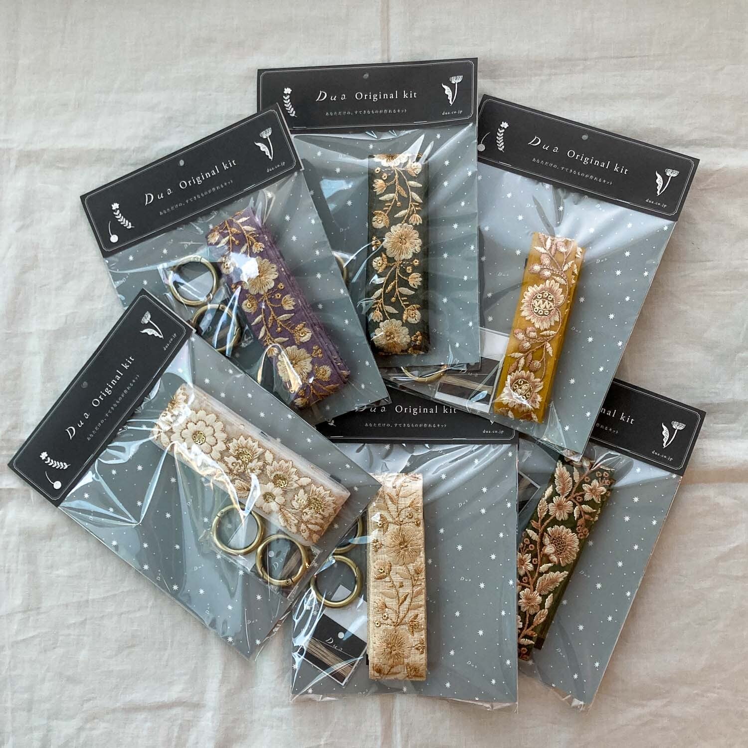 〈キット〉Duaオリジナル ショルダーストラップ〈白花柄〉