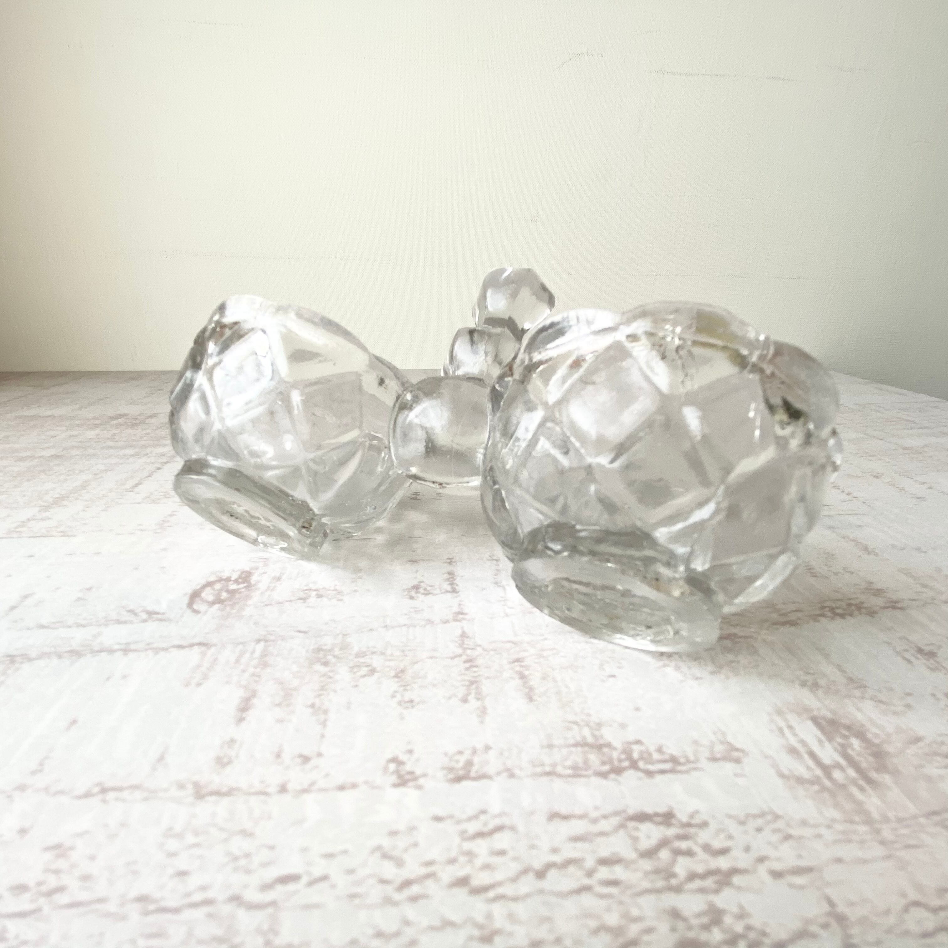 France プレスガラス・塩胡椒入れ (clear) / uv0143 | Petit Musée