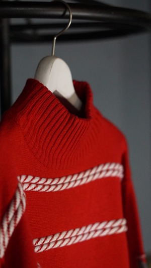 90's STYLE BORDER KNIT SWEATER