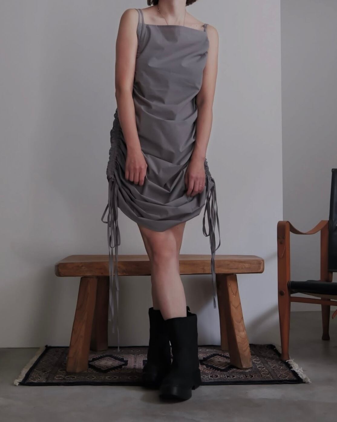BASERANGE】PICTORIAL STRAP DRESS | TOLMA.