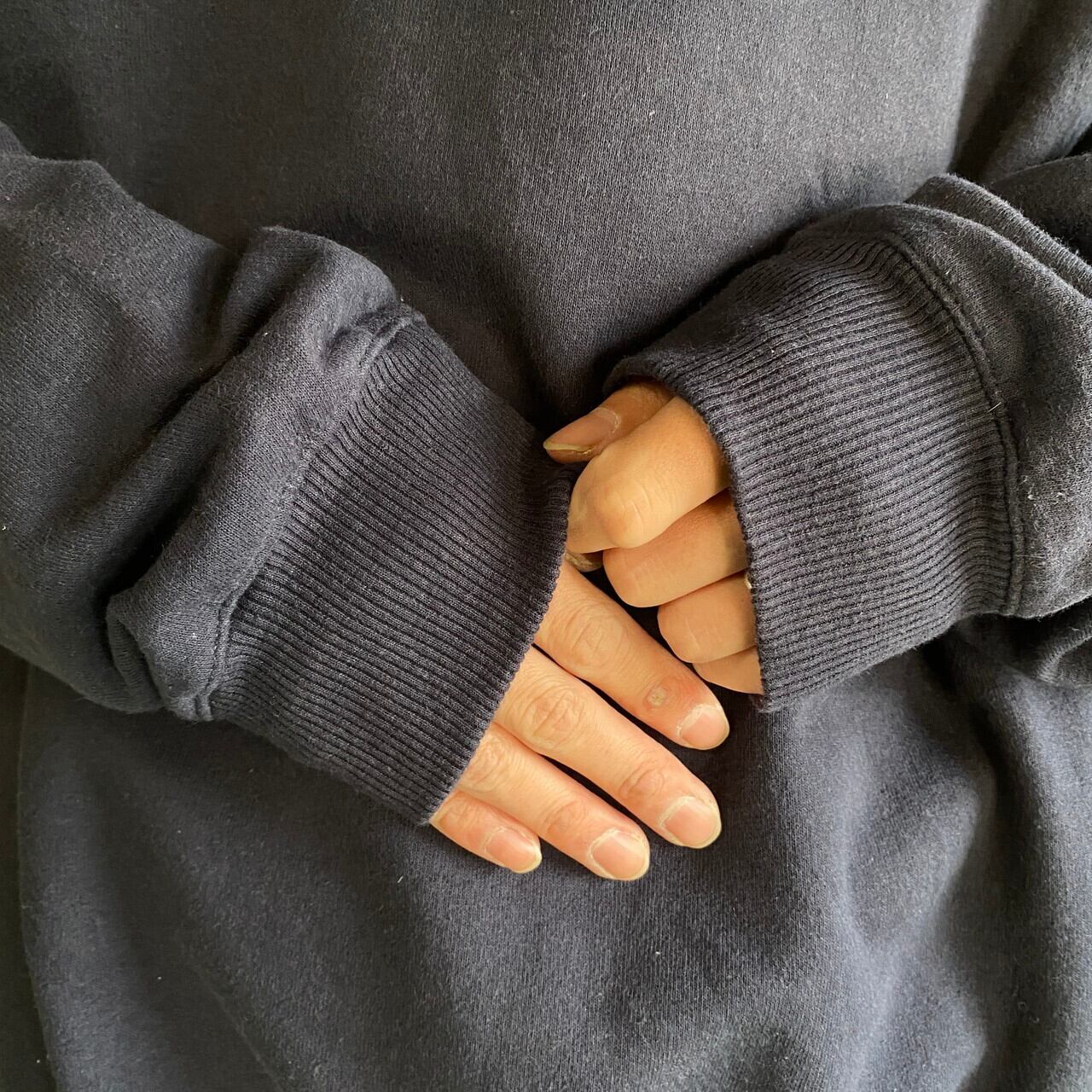古着チャンピオンワンポイントロゴ刺繍スウェットトレーナーグレー目 