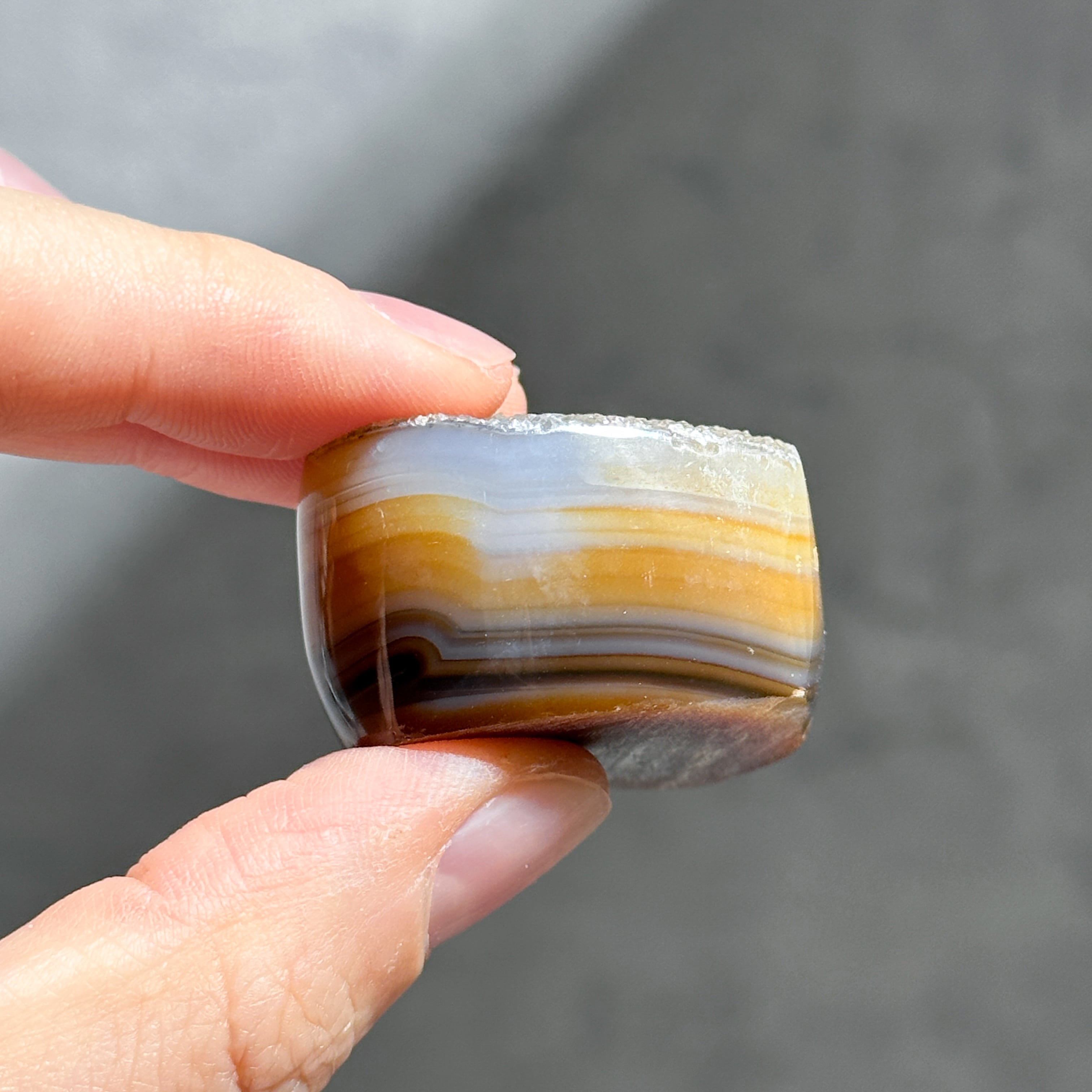 アゲート×ドゥルージー ハート 44◇ Agate × Druzy ◇天然石・鉱物