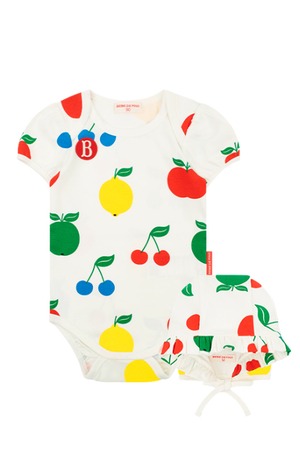 [BEBE DE PINO] All over fruits baby bodysuit set 正規品 韓国ブランド 韓国ファッション 韓国代行 韓国通販 ベベドピノ bebedepino 日本 店舗 韓国 子供服