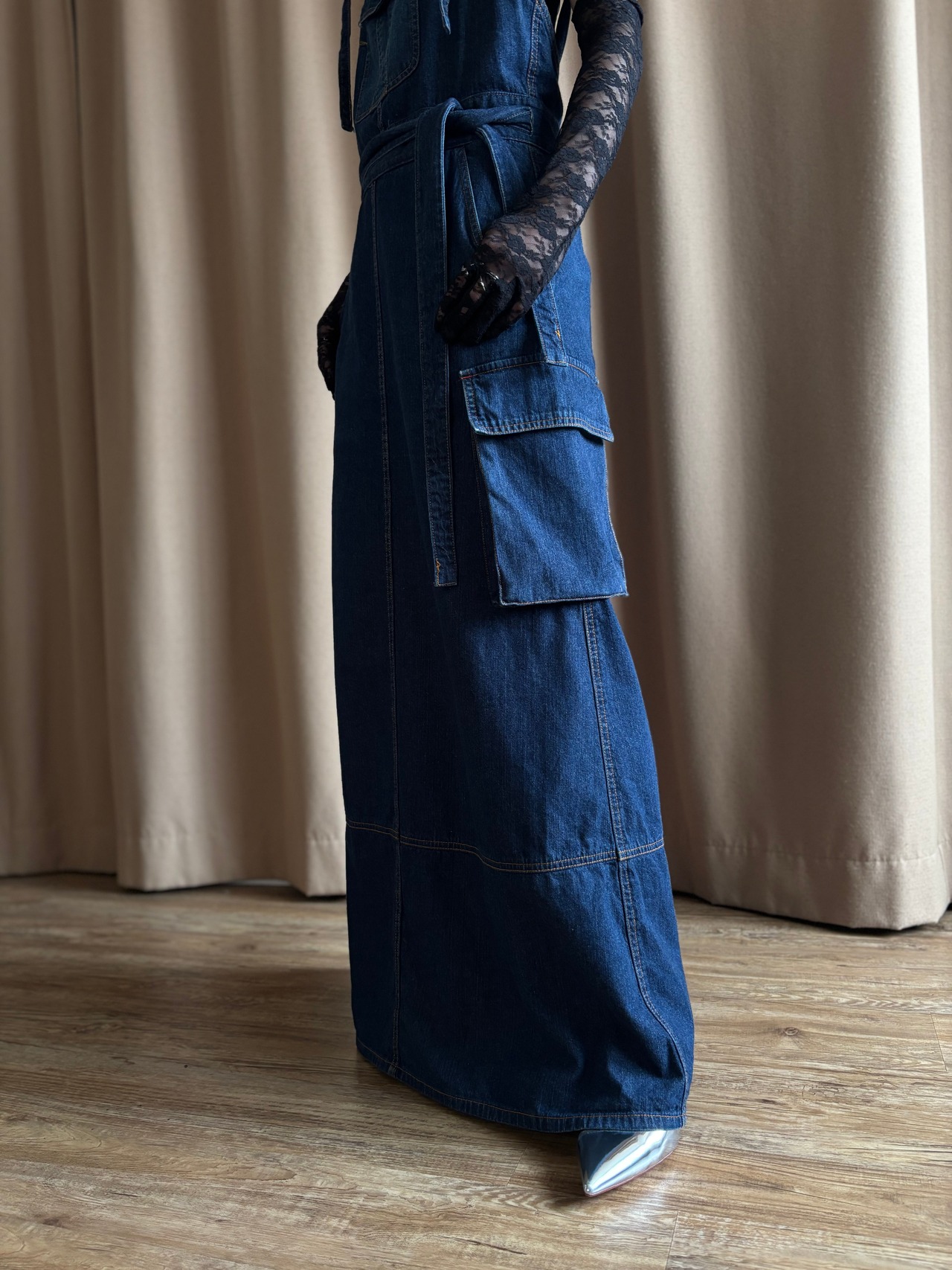 MADE IN JAPAN denim maxi dress-4767-6