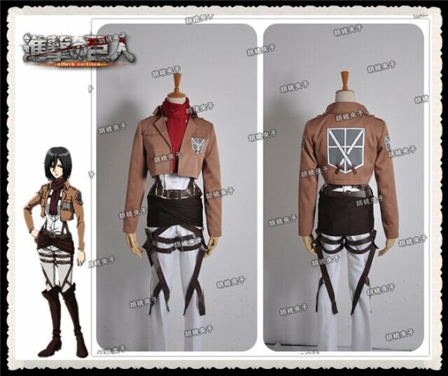 K1623 進撃の巨人 訓練兵団 ミカサ・アッカーマン 風 コスプレ