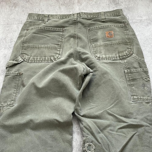 モスグリーン ダブルニー Carhartt B136 MOS 33×32 詳細写真15
