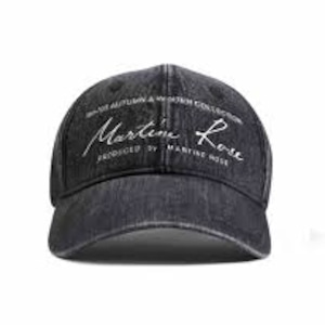 【MARTINE ROSE】SIGNATURE CAP(WASHED BLACK)
