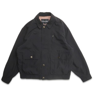 古着 CASUALMAN ジップアップジャケット スウィングトップ ブルゾン ブラック 表記：L　gd408988n w60403