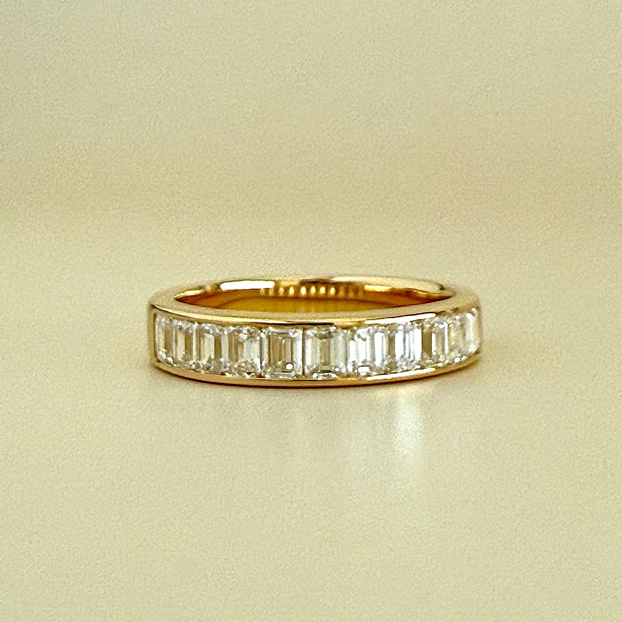 ダイヤモンド ハーフエタニティ リング 1.00ct K18イエローゴールド