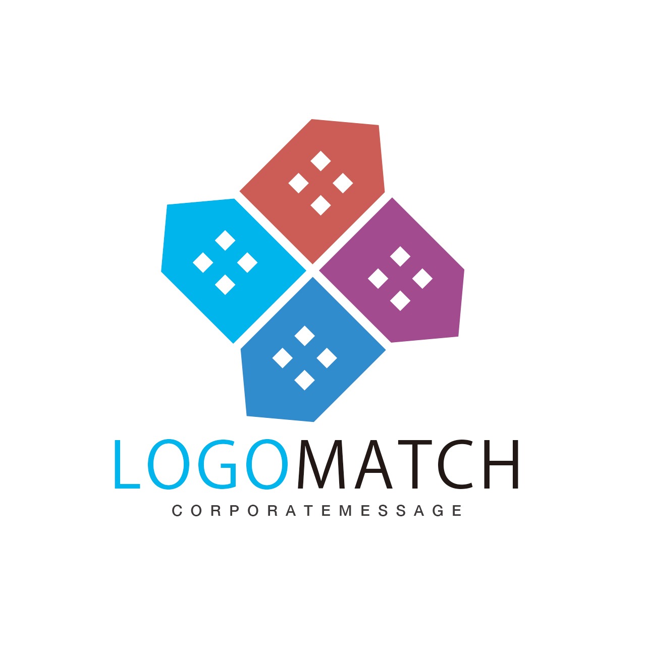 賑やかな家々のロゴ