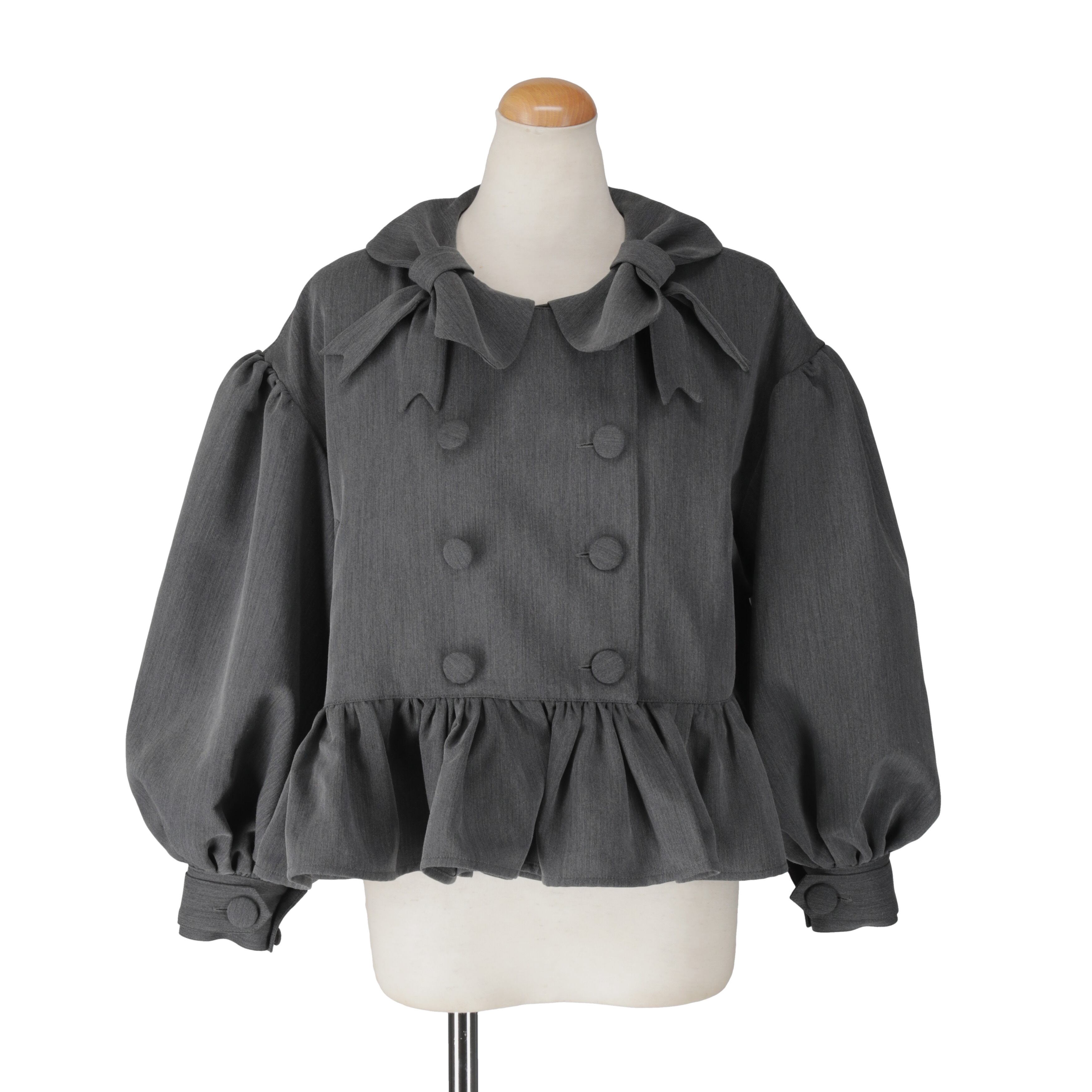 リボンカラージャケット　GRAY