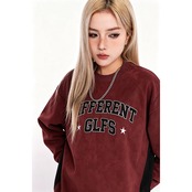VINTAGE ストリート 刺繍スエードロングTシャツ T2236