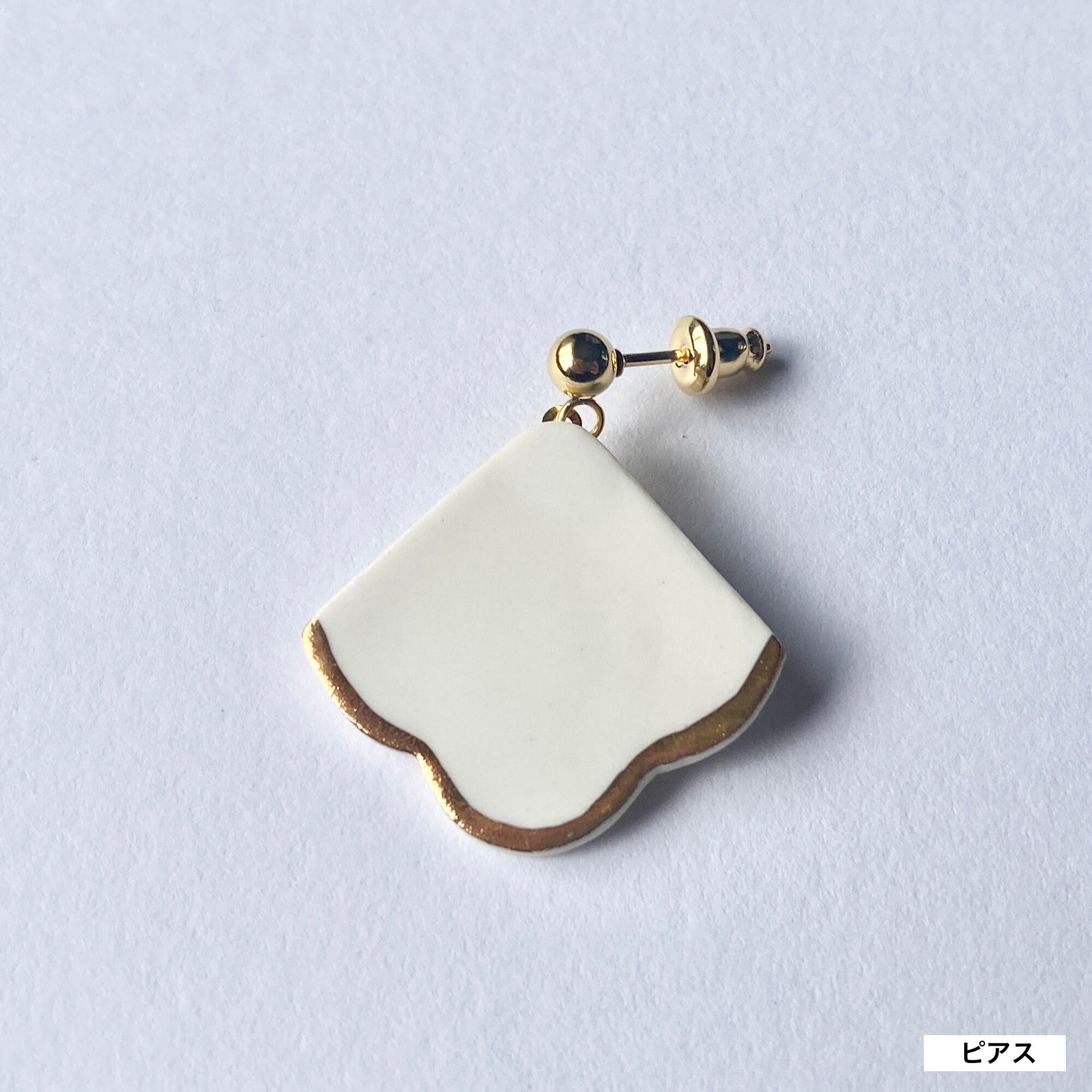 Matsu / 松 グリーン ライトブルー（限定色 一点もの）｜陶磁器 ピアス