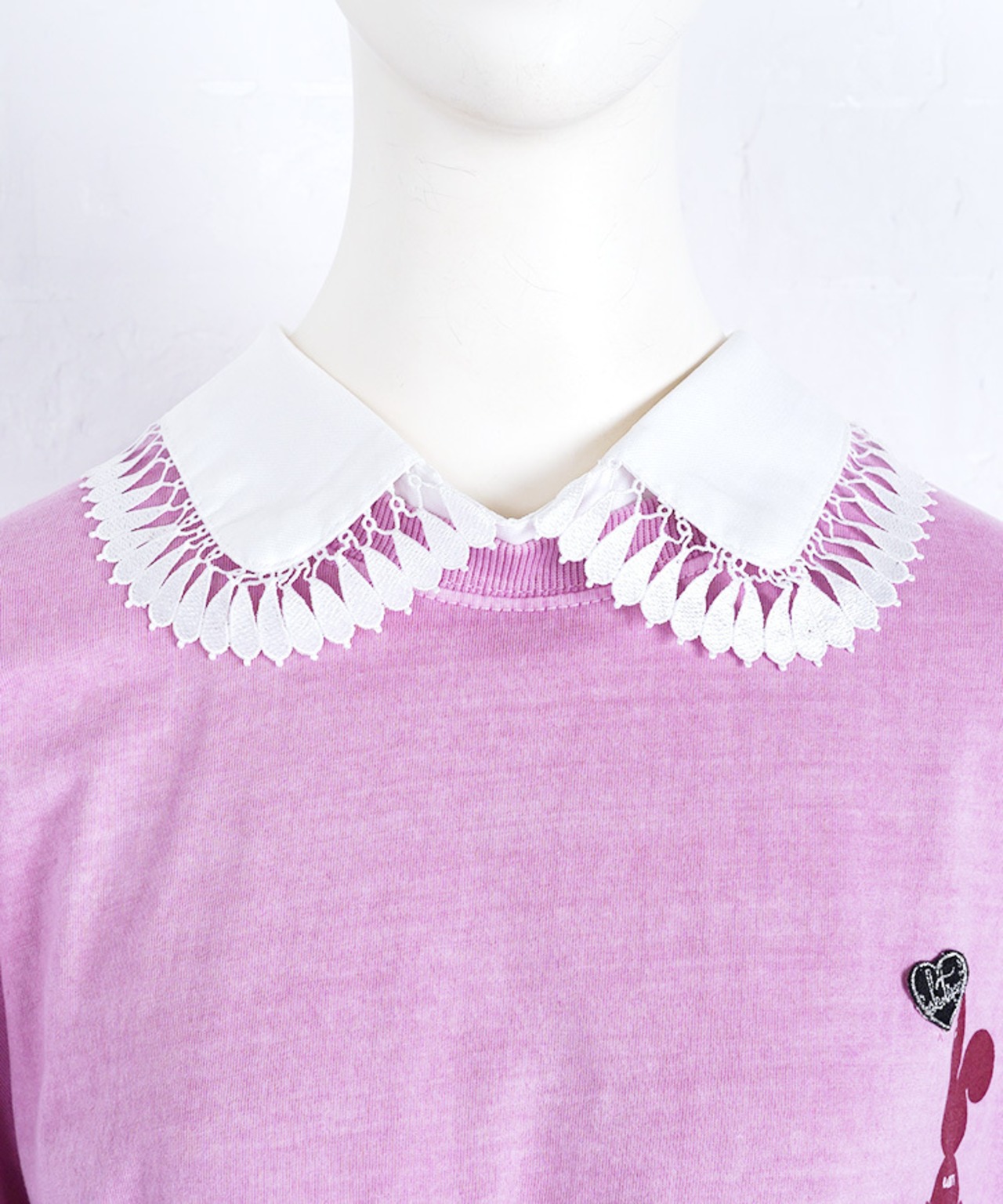 【直営限定ITEM】コンパクトスカラップレースフェイクカラー (WHITE)　CQ-48501H