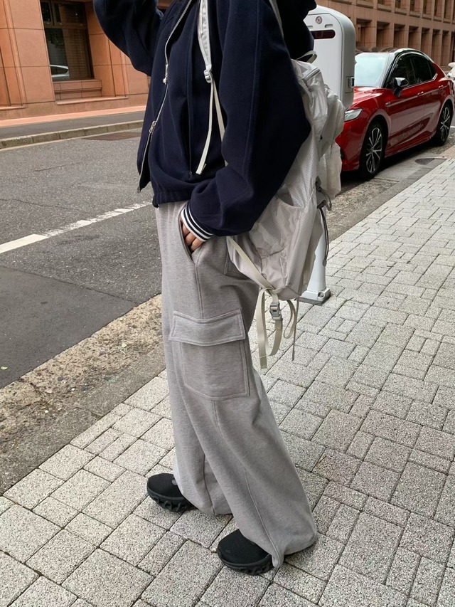 (予約) mellounge  / Soft two-way signal hood zip-up 2color