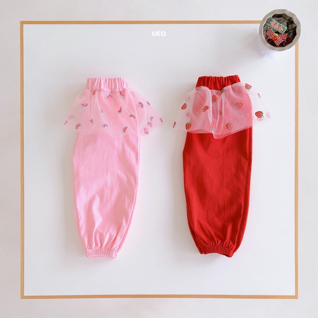【取寄】ueo｜sweet jogger pants｜スイートジョガーパンツ｜S-JM｜kids&jr｜26 summer