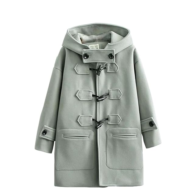80s90s Italy vintage herringbone wool oversized duffle coat | PAY ID