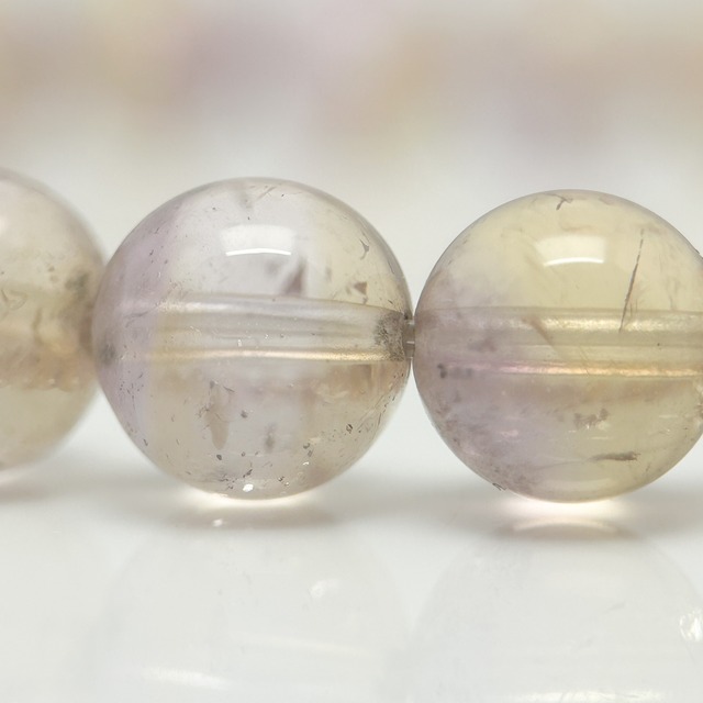 【上品に重なる紫と黄金色】ボリビア産・天然 アメトリン ブレスレット 約8mm【BR8042】