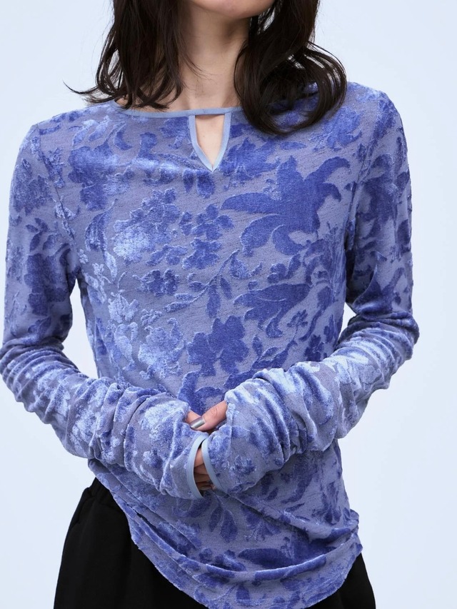 【26AW】THINGS THAT MATTER シングスザットマター / トップス / VELOUR JACQUARD TOPS  0586TM0645P