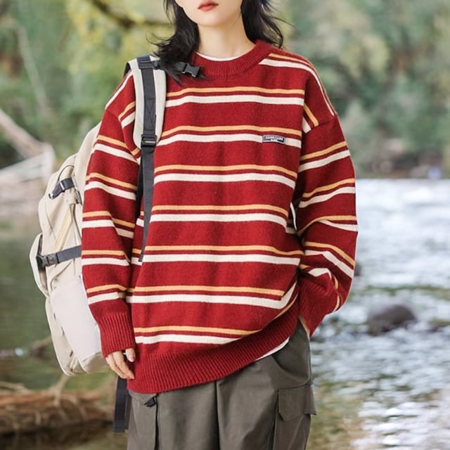 Round neck sweater -3col- A0049