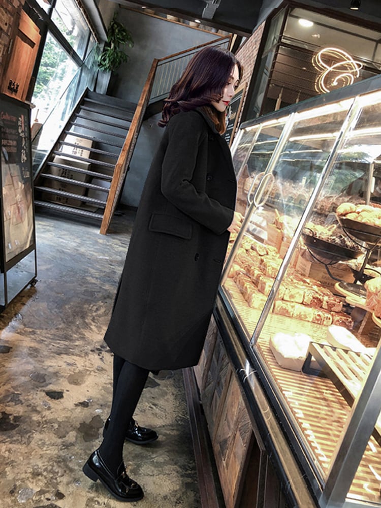 チェスターコート ウール ロング コート アウター レディース 厚い