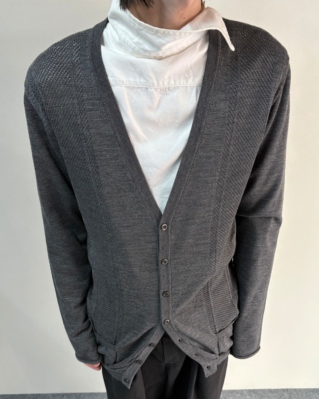 【2007s/PRADA】v-neck wool cardigan