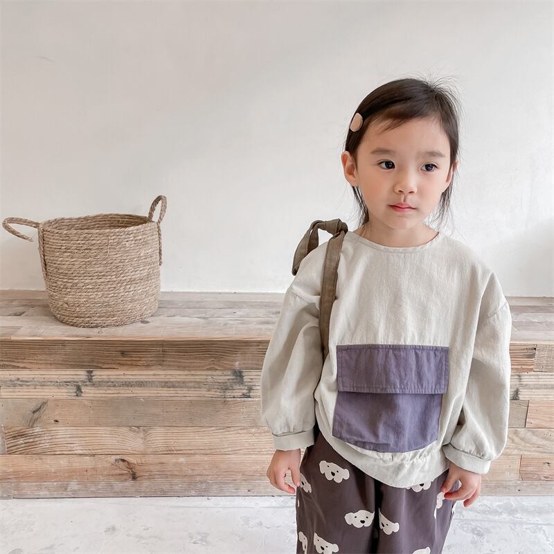 取寄》 センターポケットトップス（全2色） ADBB 韓国子供服 | 子供服