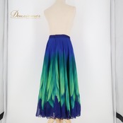 社交ダンス 衣装 スカート ブルー系 チャコット Chacott 日本製 レッスン 練習 フリル 透け感 シフォン 軽い 上品 かわいい 植物柄 シンプル ダンス衣装 鮮やか 華やか 青 緑 ダンス スカート レディース ゆったり キュート おしゃれ 踊りやすい パーティー用  フェスティバル イベント 透けスカート