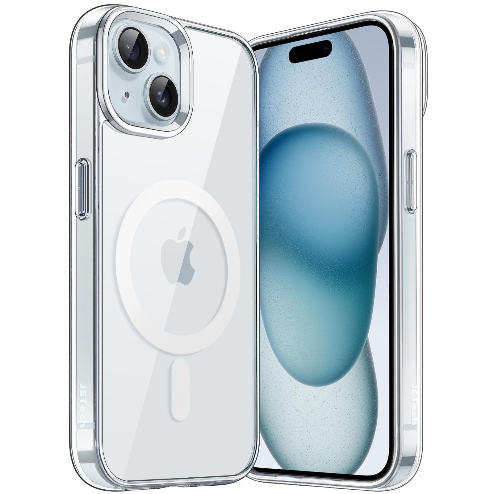 JETech iPhone 15用 マグネットケース (クリア)