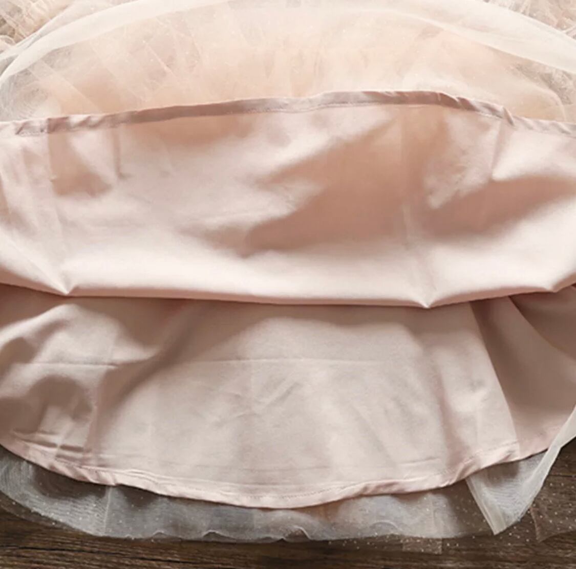 チュールパフスリーブドレス》》》》》ワンピース チュール オーガンシー 女の子 海外子供服 プチプラ