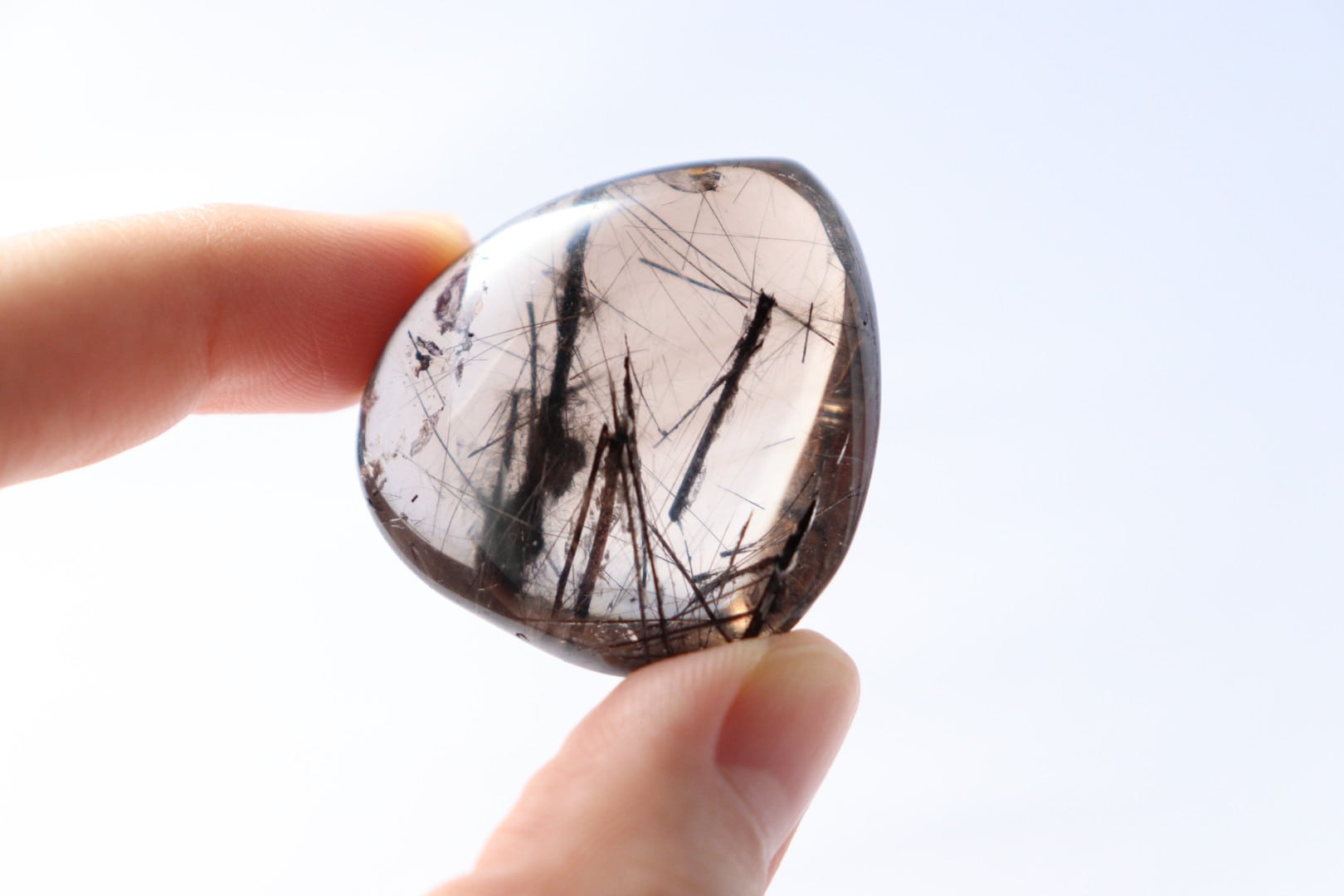 鉱石、握り石、 不運をリセット！ 万能の石☆水晶タンブル（握り石）009627-96