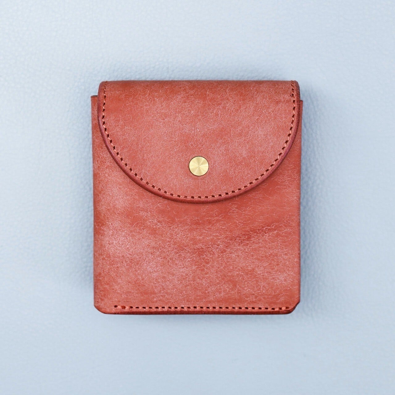 【Iru×IKENOHATA GINKAWATEN】PUEBLO LEATHER GARSON WALLET AKANEIRO Brass / 受注生産 3月上旬~3月中旬 発送予定