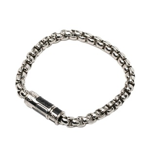 ルイ ヴィトン ブレスレット チェーン モノグラム エクリプス ブレスレット M62592 シルバー ブラック メタル PVC メンズ LOUIS VUITTON 【中古】