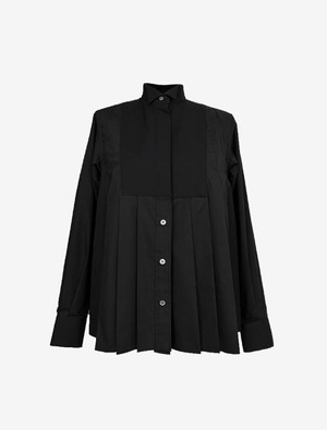 SACAI サカイ プリーツ ブラック シャツ