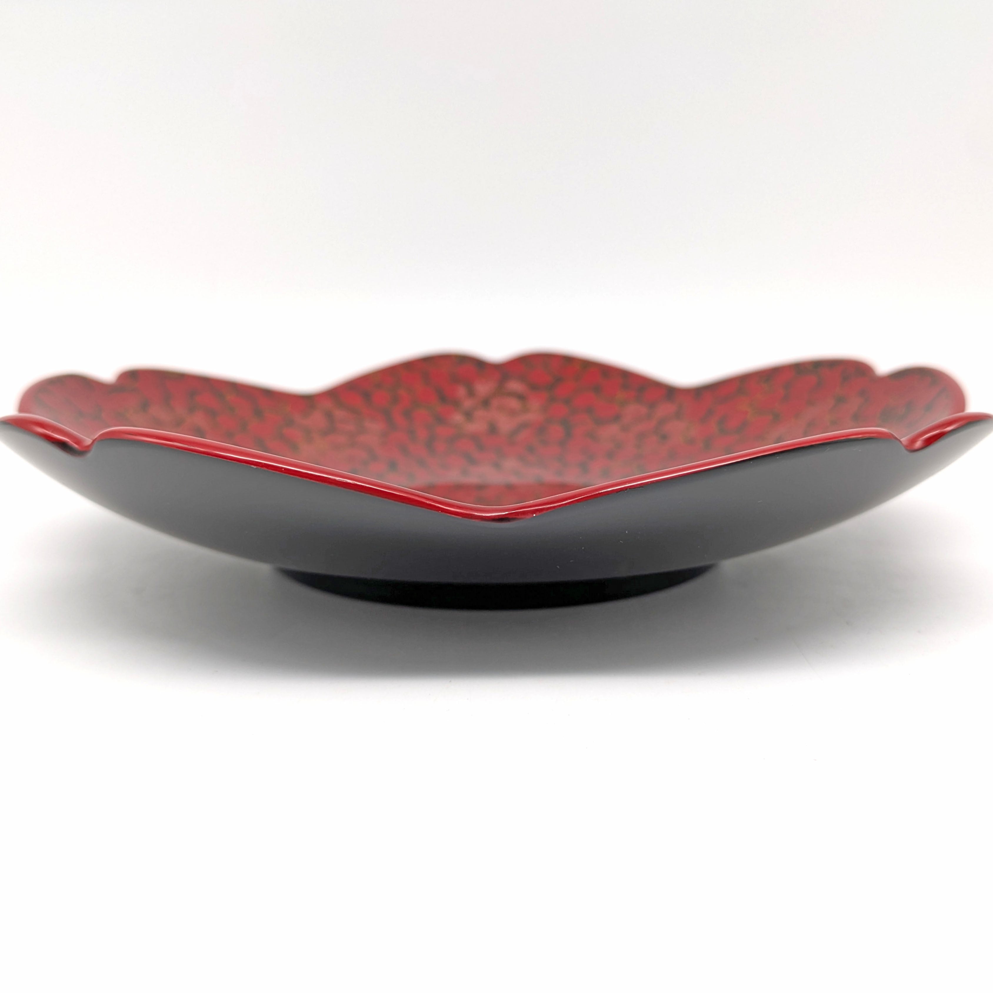 津軽塗（唐塗）バカ塗り・菓子皿・桜・漆器・伝統工芸・No.240711-20