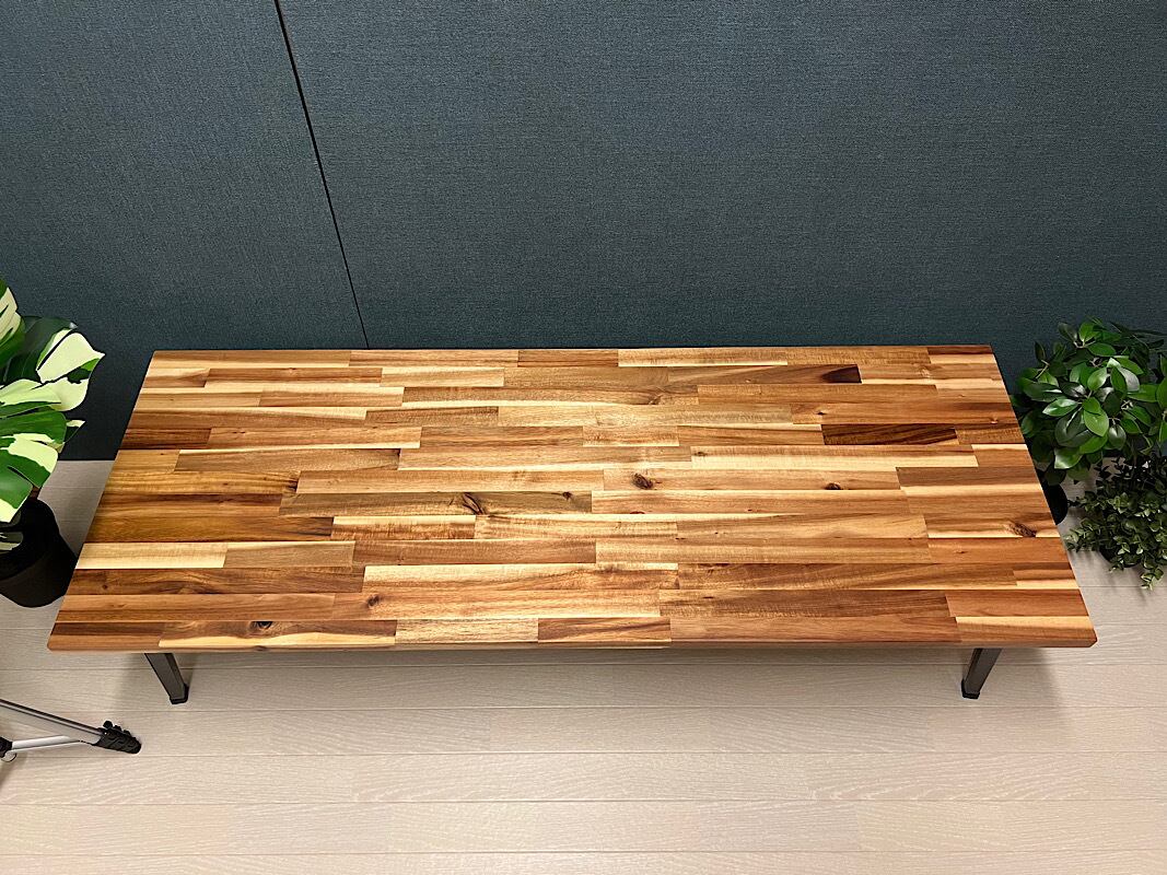 送料無料】 ローテーブル 長方形 120cm 45cm アカシア 折りたたみ脚