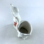 陶器人形　マッチかす入れ　小物入れ　帽子をかぶった女の子  19otd36-2