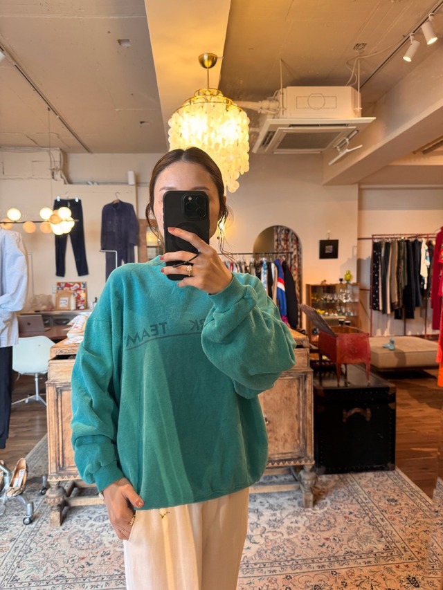 【90s】"NO WORK TEAM" Fuerteventura Sailboard Sweatshirt