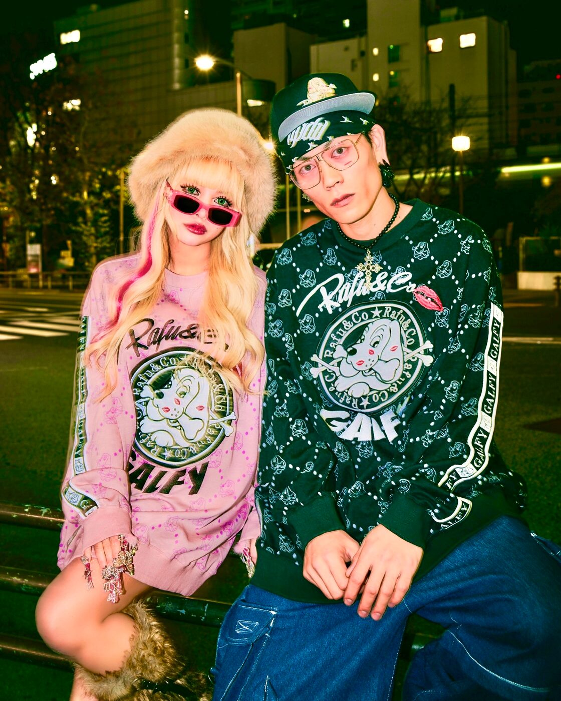 GALFY×Rafu&Co Chu-ChuモノグラムロンTスウェット【Black】 | PAY ID