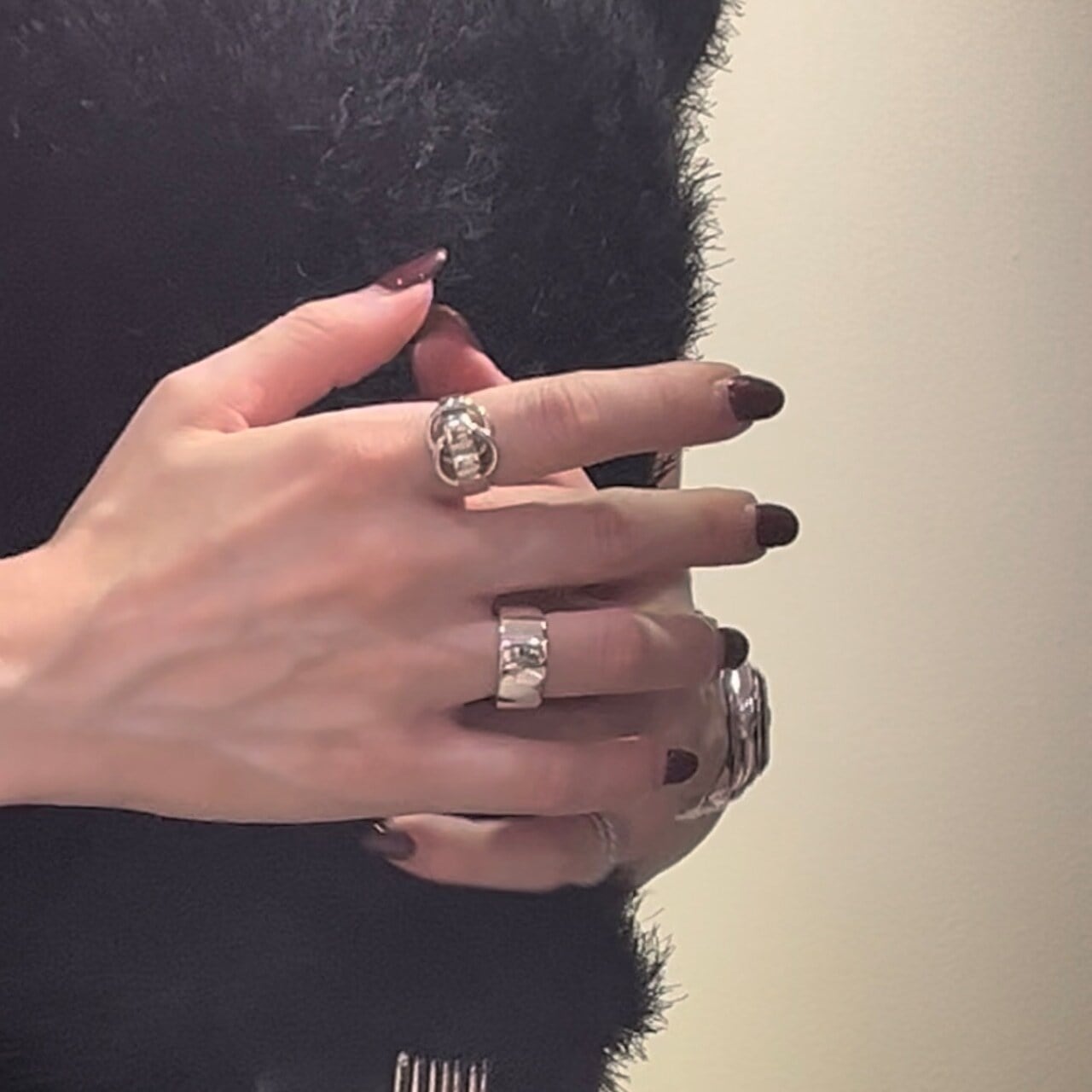 HERMES】エルメスリング 11.5-12号／シルバー925／結びのモチーフが