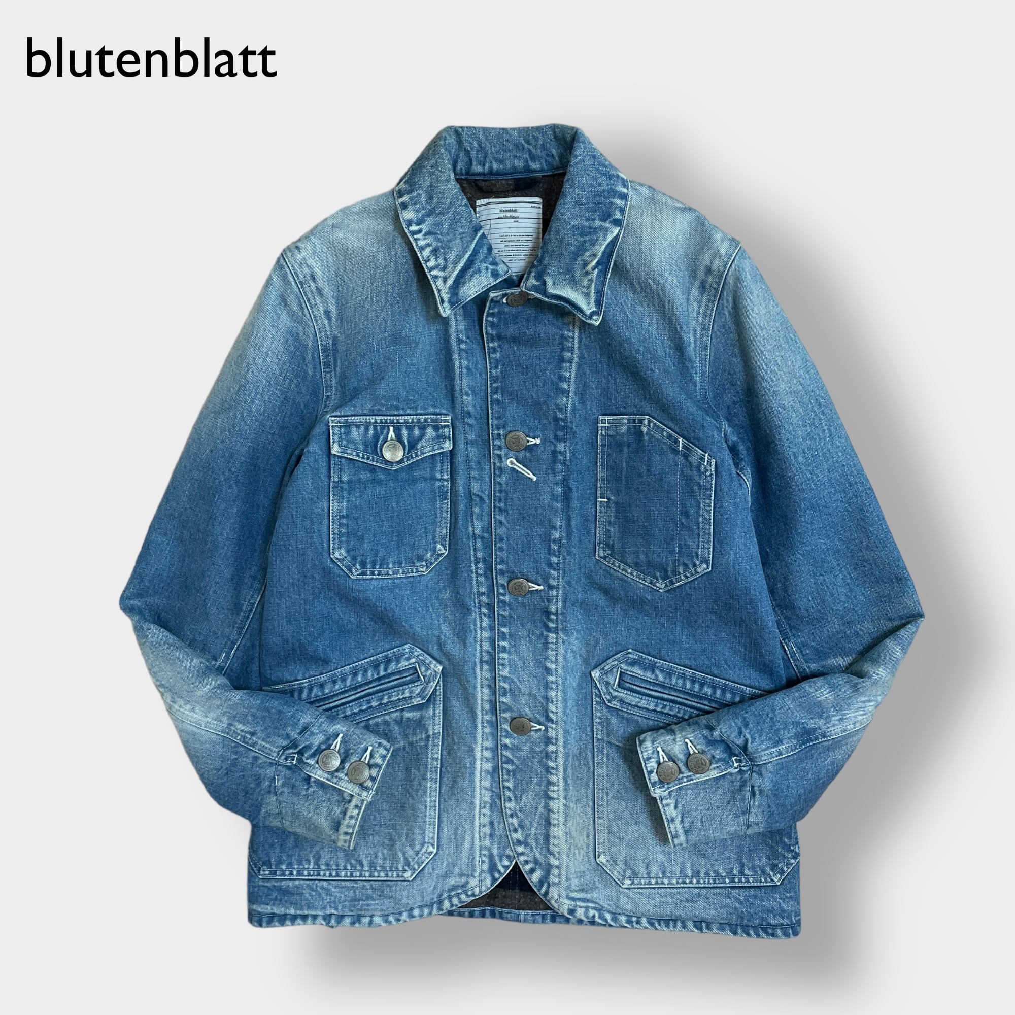 blutenblatt デニムジャケット カバーオール デニム 裏地ブランケット