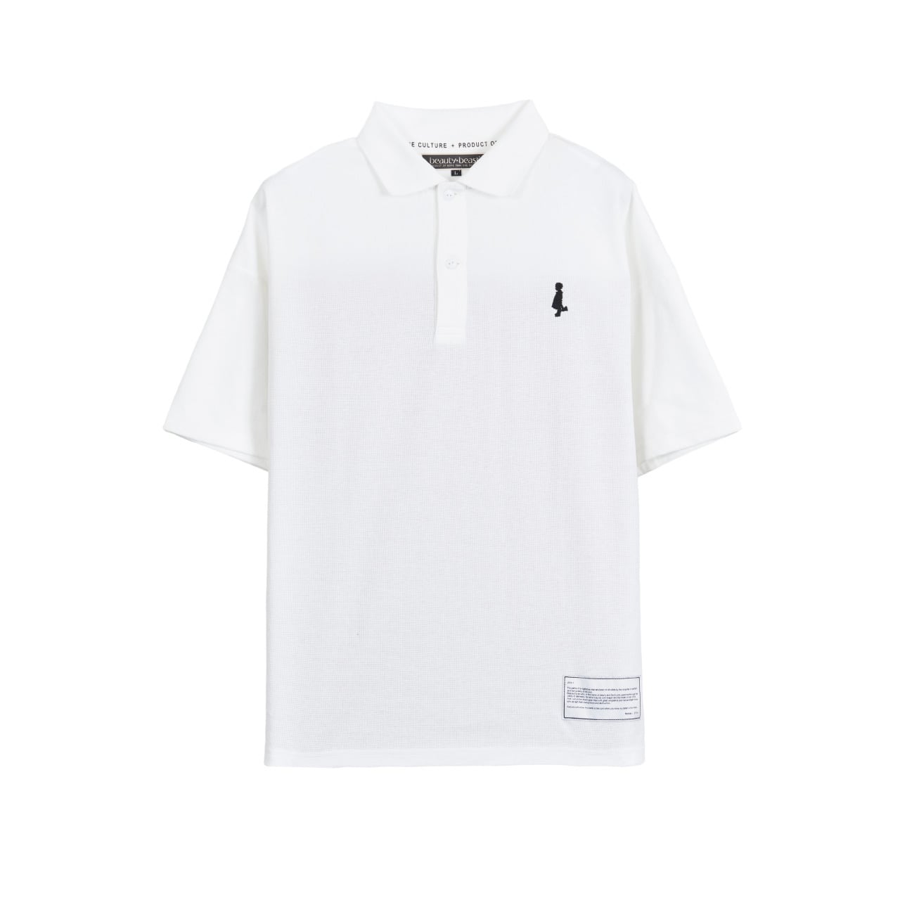 PLAIN POLO SHIRT (WHITE) | beauty:beast official web shop powered by BASE