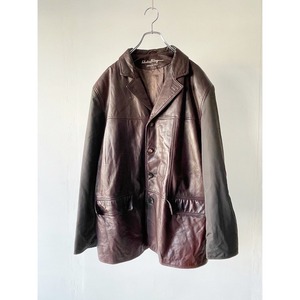 -Salvatore Ferragamo- nylon switching leather jacket