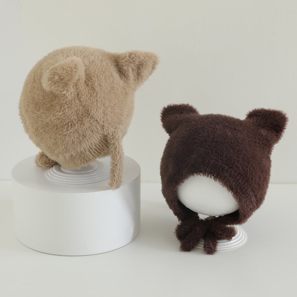 猫耳ニットボンネット