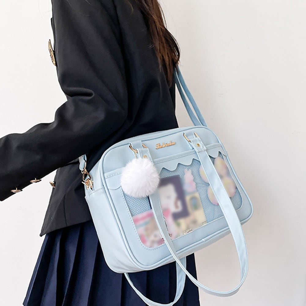 痛バッグ 痛バ レディース 韓国 推し活 バッグ PUレザー A4 大容量